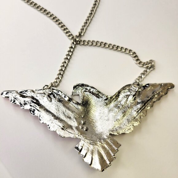 Eagle Pendant Necklace Statement Bird Pendant - Picture 9 of 13